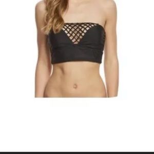 Raisins Flamingo Anya Cropped Macrame Bikini Top